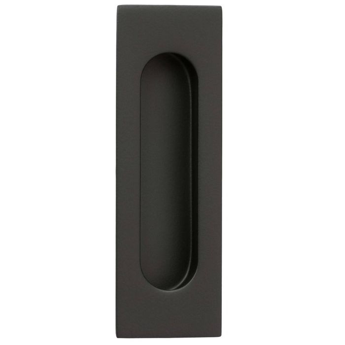 Lemaar 120 x 40mm Black Rectangle Oval Flush Pull 