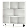 Costway 3-tier Bookcase 8 Cube Bookshelf W/metal Legs White