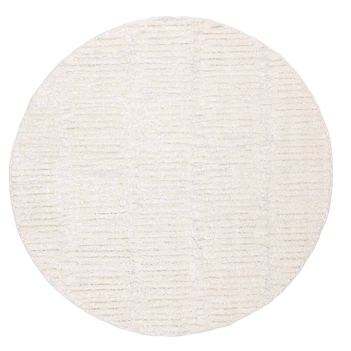 Loopsie-240cm X 240cm-ribera Ivory Textured Round Rug