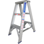 Indalex 0.9m 180KG Pro Series Industrial Aluminium Double Sided Step Ladder