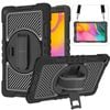 Rugged Stand Shockproof Hybrid Case with Strap For Samsung Tab S9 / S9 FE / S10 FE (Black)