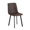 6X Dining Chair Leather Red Brown Colour