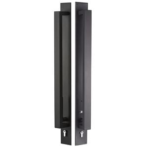 Gainsborough Matt Black Back To Back Trilock Omni Double Cylinder Entrance Set