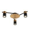 CLA Lighting Tache Interior Spot Ceiling Light (with Adjustable Black & Antique Brass 3 Heads) IP20