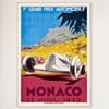 Galrie Monaco Grand Prix 1935 Vintage Racing Poster Perfect for Collectors Artwork, Wood Frame, A4 21 x 30cm (8 x 12inch)