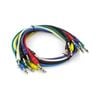 8 Pack 10m 6.35mm 1/4 inch Mono Unbalanced Patch Cables Leads Multicoloured