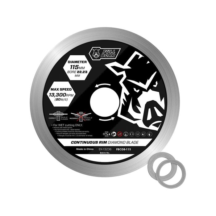 Full Boar 115mm Continuous Rim Diamond Blade