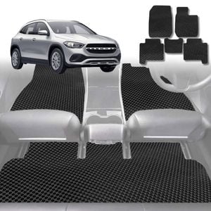 6D Diamond Car Floor Mats for Mercedes-Benz GLA SUV (H247)2020-Current-Full Set-Black-Outback GT