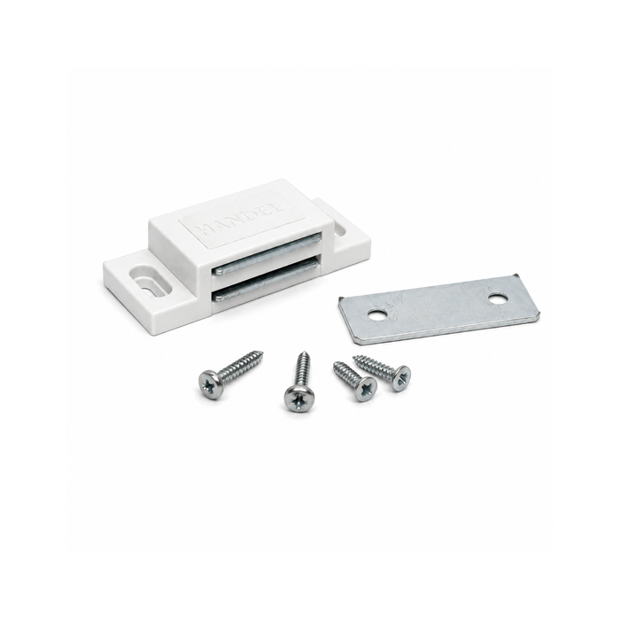 Handee White Heavy Duty Magnetic Cupboard Door Catch