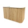 Modern Hotel Lobby HALO Reception Desk 180cm(W)x78cm(D)x105cm(H)- Oak & White