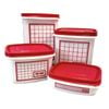 4pc Container Food Kitchen Storage Set Assorted 390Ml/880Ml/1.4L/2L