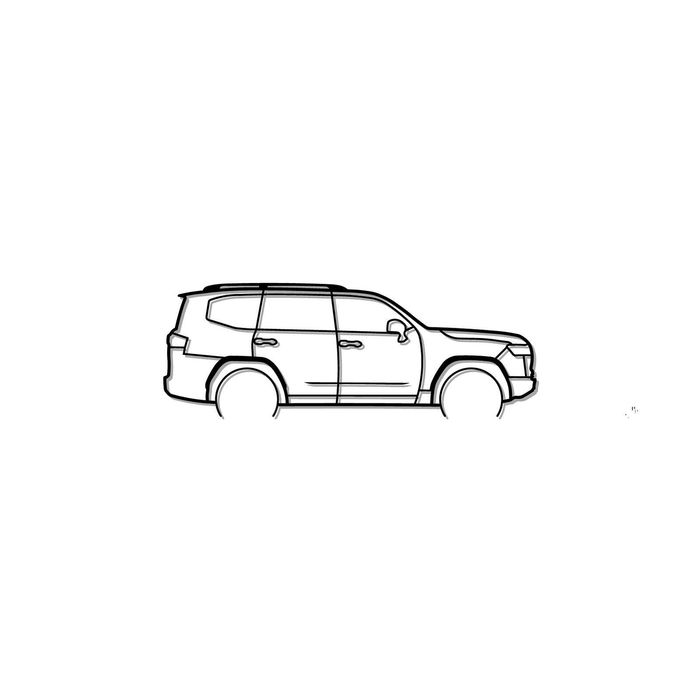 Ignite Laser Toyota 300 Series Landcruiser Silhouette Metal Wall Art Rustic Metal 23.6inch/60cm