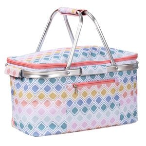 Porta Oceana Beach Vibes Picnic 46cm Basket Camping Outdoor Storage