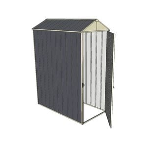 Build-a-Shed 0.8 x 1.5 x 2.1m Gable Single Hinged Door Shed - Grey