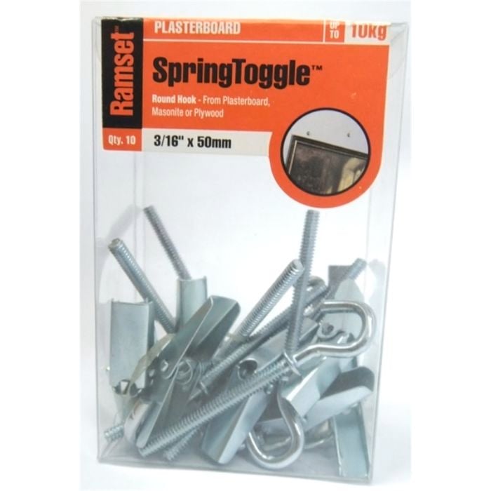 Ramset Spring ToggleHook Round 3/16" x 50mm 10pk
