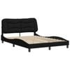 vidaXL Bed Frame without Mattress Black 137x187 cm Double Fabric