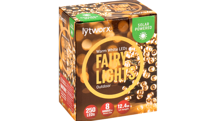 Lytworx Solar Warm White Fairy Lights Pk250