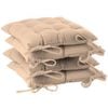 Harbour Housewares Square Dining Chair Seat Cushions - Pack Of 4