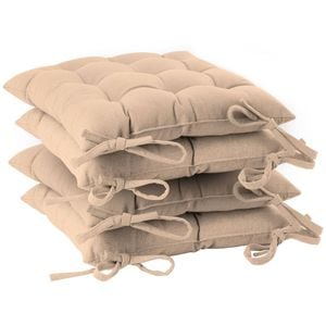 Harbour Housewares Square Dining Chair Seat Cushions - Pack Of 4