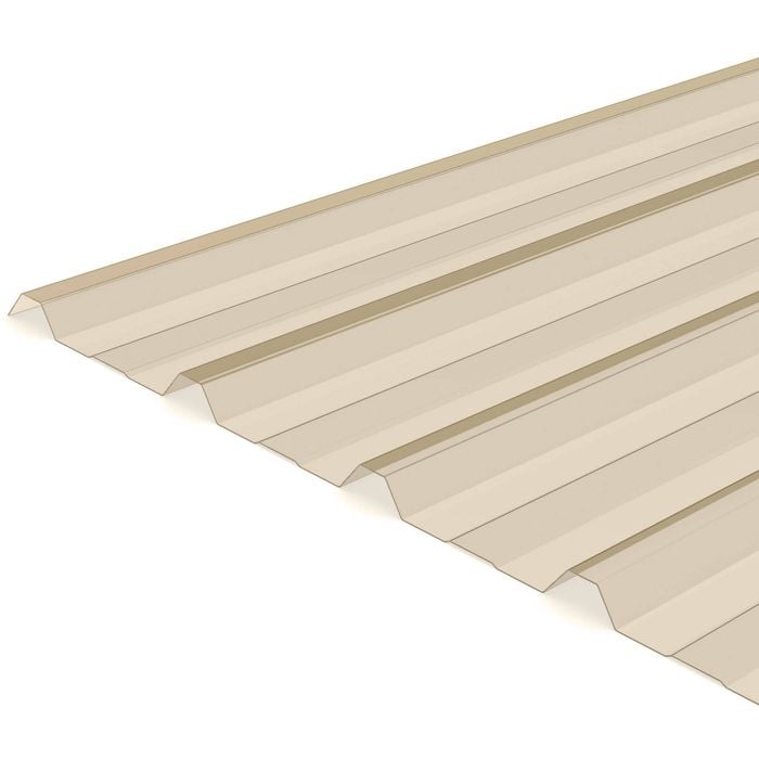 Suntuf Trimdek 5.4m Smooth Cream Polycarbonate Roofing Sheet