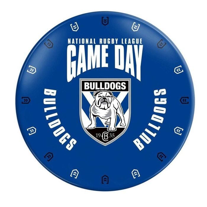 Nrl Snack Plate - Canterbury Bulldogs - 20cm Diameter - Melamine - Single
