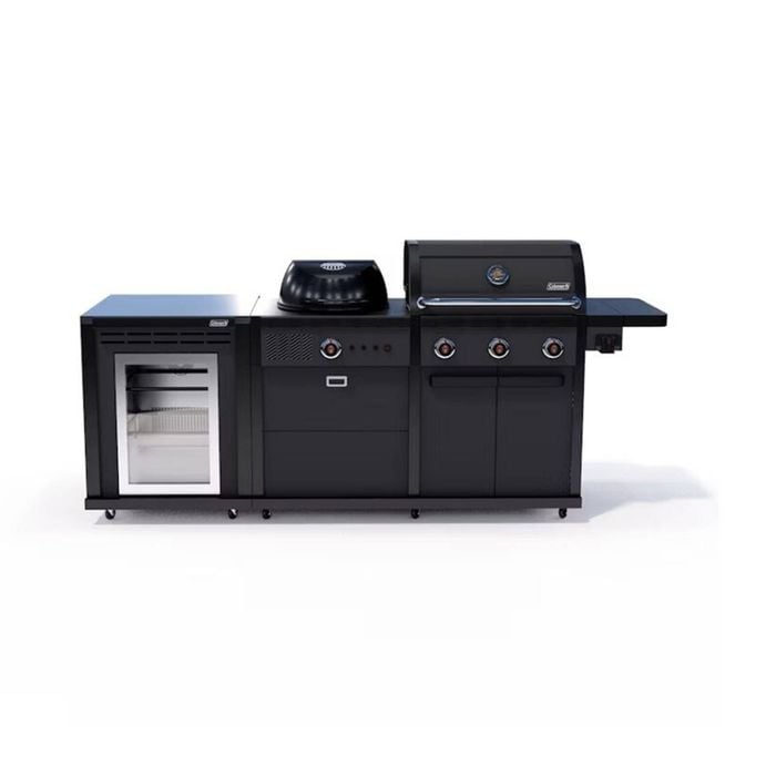 Coleman Revolution Dual Fuel Kitchen With Fridge Modules - Matt Black
