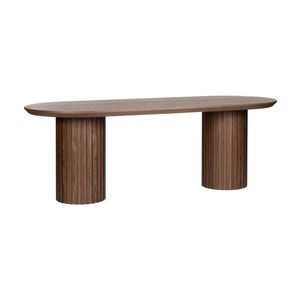 Vanessa 220cm Oval Dining Table Walnut