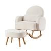 Artiss Armchair Rocking Ottoman White