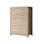 Storage Cabinet Chest of 5 Drawers Dresser Tallboy Pine