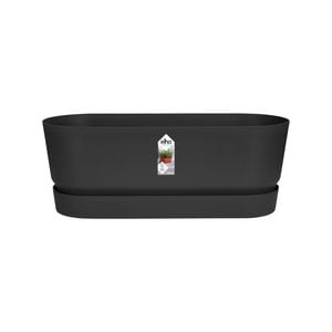 Elho 49cm Living Black Greenville Self Watering Plant Pot