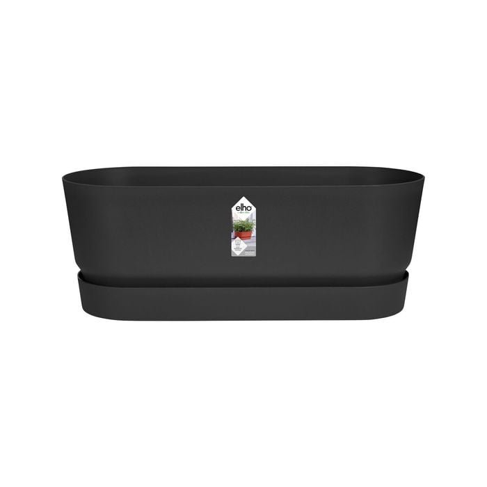 Elho 49cm Living Black Greenville Self Watering Plant Pot