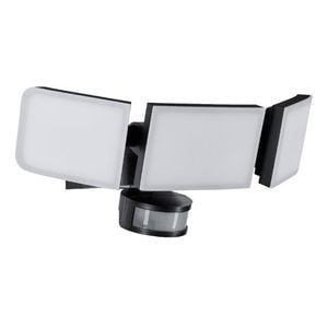 Brilliant 45W Black Fortress Triple Security Light