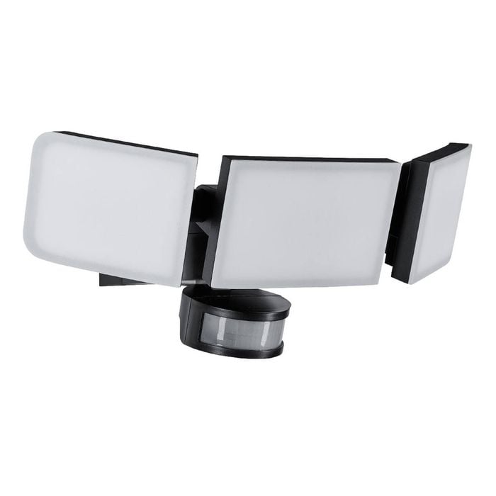 Brilliant 45W Black Fortress Triple Security Light