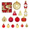 Catzon 60 Pcs Christmas Ornaments with Gnome Donuts Snowflakes for Xmas Party Decor-Set 6