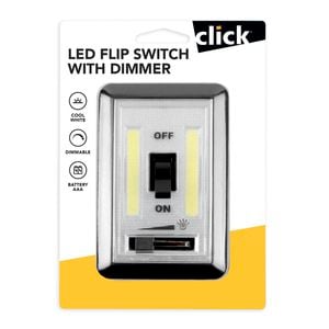Click Black LED Flip Switch with Dimmer