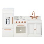 Teamson Kids Little Chef Paris Modular Contemporary Play Kitchen White/Rose Gold