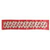 Red Poinsettia Sheer Organza Glitter Table Runner 40 x 183 cm Red