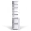 Costway Slim Storage Cabinet Laundry Cupboard Display Shelf Tallboy White