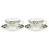 2pc Casa Domani Demi Cup And Saucer Set Antique Green 90ml Porcelain Gift Boxed