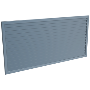 ProtectorAl 1001-2000W X 300-1000H Deep Ocean Aluminium Welded Louver Panel Horizontal 5mm overlap