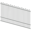 ProtectorAl 1201 - 2400 x 1500mm Palladium Silver Raked Up to 15º Loop And Spear Top Pool Fence Panel