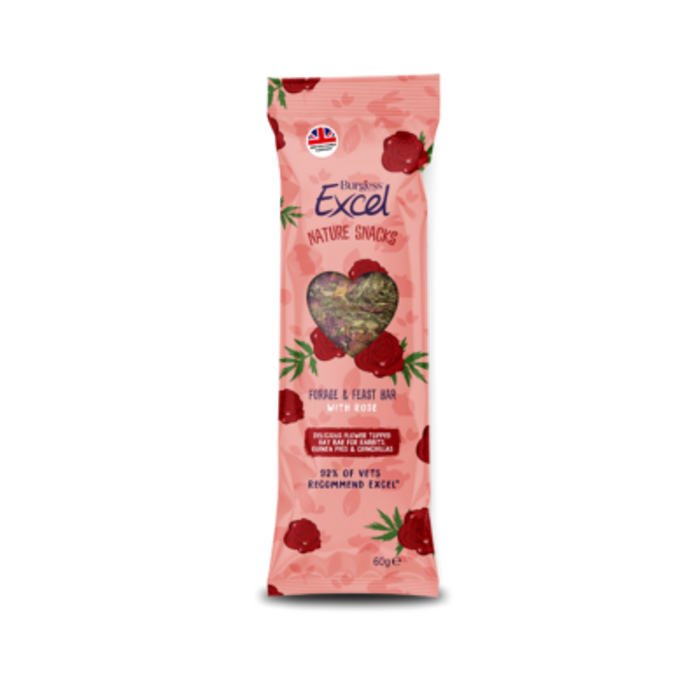 Burgess Excel Forage & Feast Hay Bar with Rose