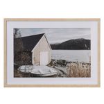 Amalfi Lakeside Canoe Wall Art Multi-Coloured 70x50x2.5cm