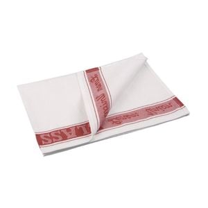 Vogue Glass Cloth Lint-free Red 770x508mm Tea Towel Polishing Cloth