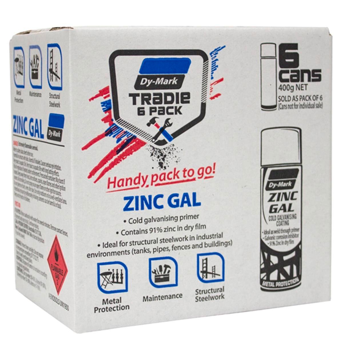 Dy Mark 400g Zinc Gal Metal Paint Trade Pack 6 Pack Bunnings Australia