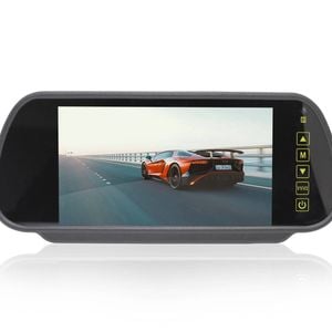 Elinz 7" Rearview Mirror Monitor 12V 24V 3 Video Inputs Car Truck Caravan