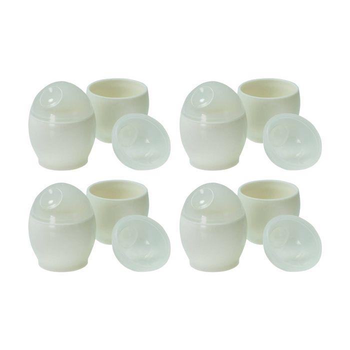 4x 2pc Avanti Microwave Egg Poachers Set Kitchen Tool