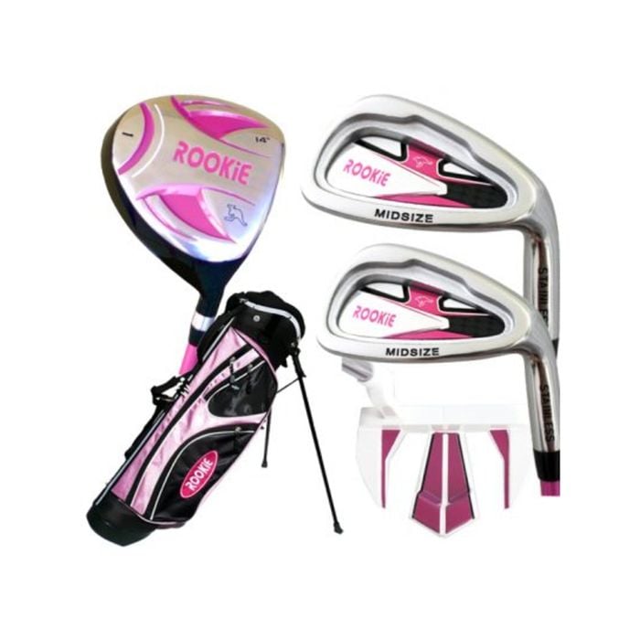 Rookie - Girls Golf Set RH - 5 Pce Pink 7 to 10 YRS