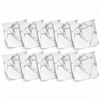 SOGA Peel & Stick Floor and Wall Tiles 60 x 60cm 10 Pack White Grey Faux Marble