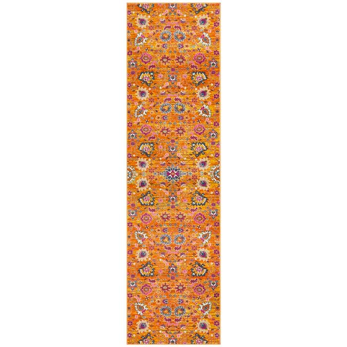 The Rug Connection Garden 210 Rust 500x80cm - Extra Large Runner Transitional Pet Friendly Indoor Rug